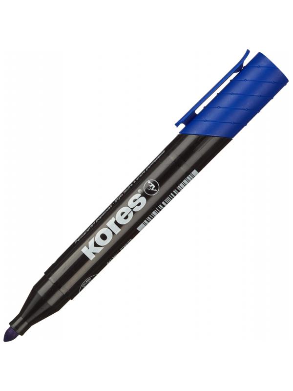 Маркер перманентный KORES синий 1,5-3мм круглый наконечник 20933