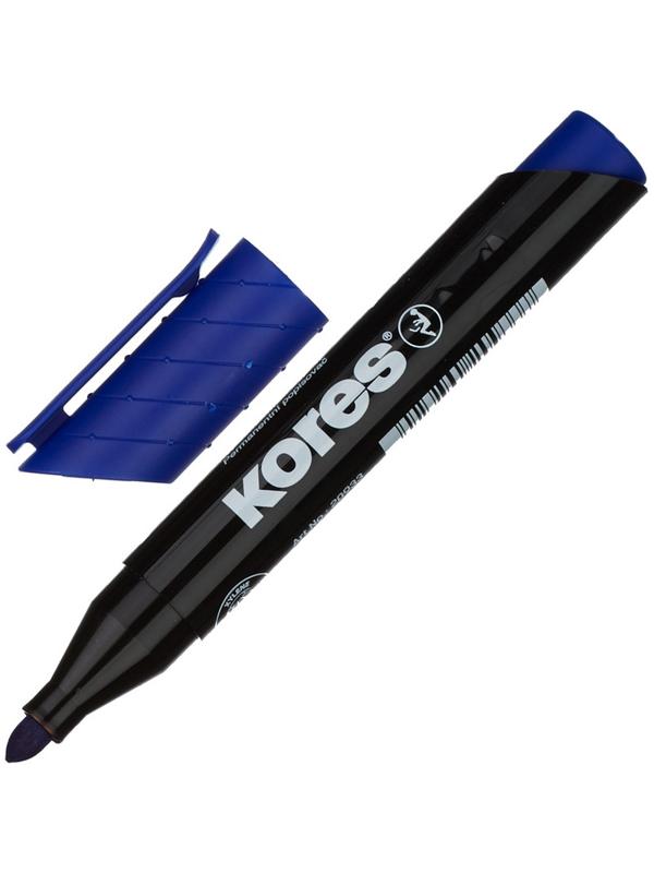 Маркер перманентный KORES синий 1,5-3мм круглый наконечник 20933