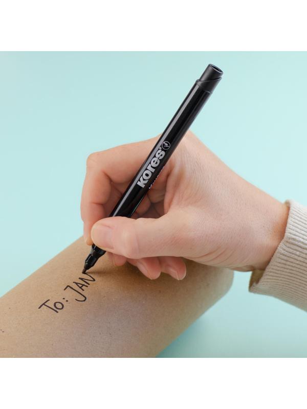 Маркер перманентный KORES синий 1 мм