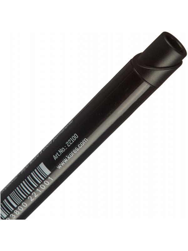 Маркер перманентный KORES черный 1 мм