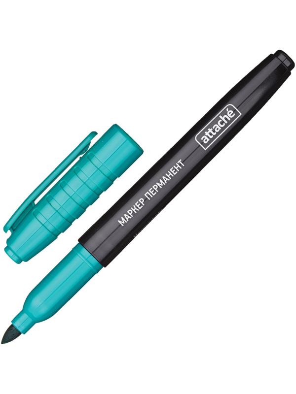 Маркер перманентный ATTACHE зеленый 1,5-3мм.