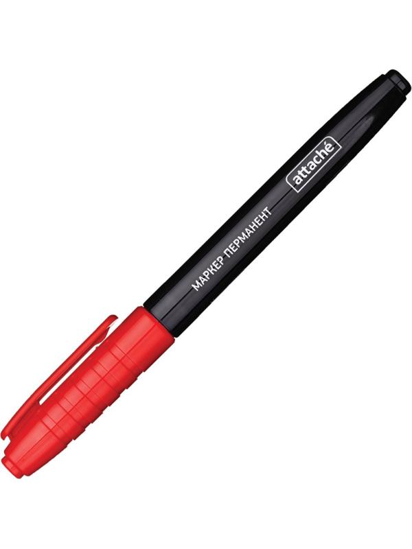 Маркер перманентный ATTACHE красный 1,5-3мм.