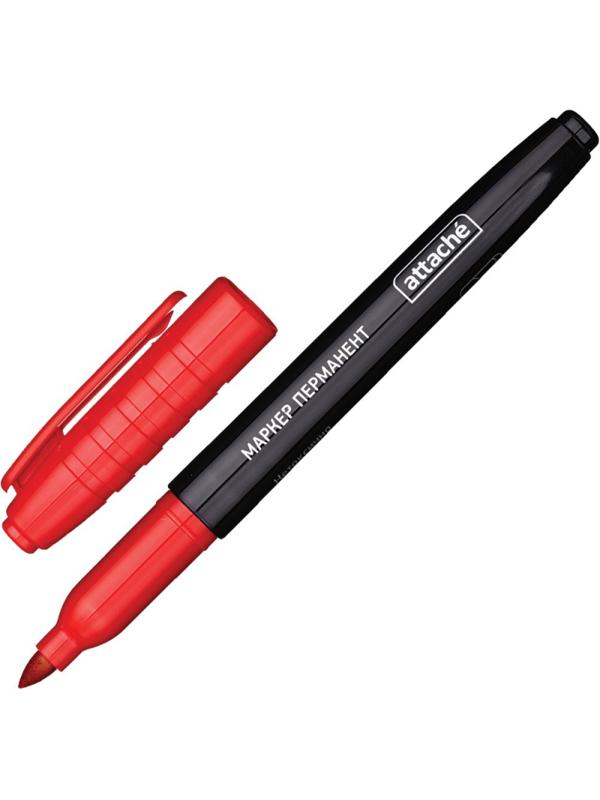 Маркер перманентный ATTACHE красный 1,5-3мм.