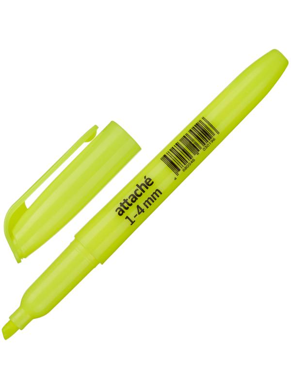 Маркер текстовыделитель желтый 1-3,9мм Attache