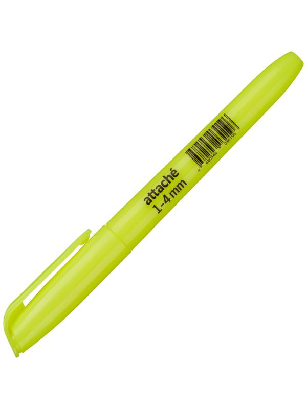 Маркер текстовыделитель желтый 1-3,9мм Attache
