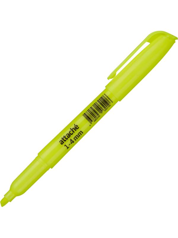 Маркер текстовыделитель желтый 1-3,9мм Attache