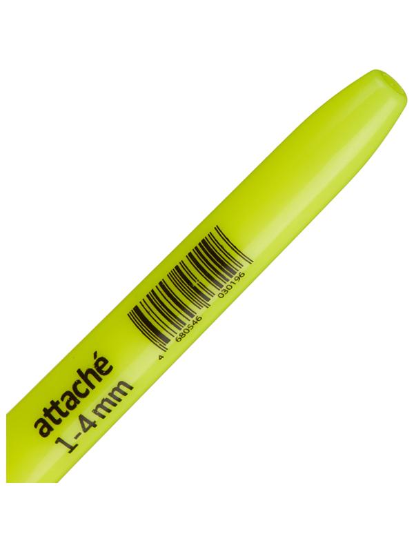 Маркер текстовыделитель желтый 1-3,9мм Attache