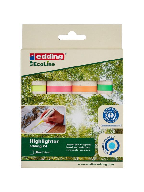 Набор текстовыделителей EDDING ECO E-24/4S 4шт./уп. 1-5мм