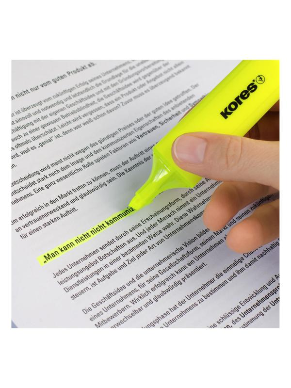 Набор текстовыделителей KORES набор 2цв. 36121