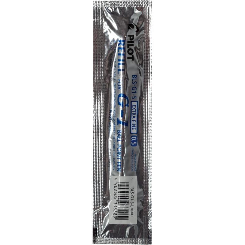 Стержень гелевый 129мм PILOT BLS-G1-5 синий 0,3мм Япония