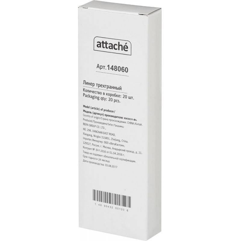 Линер Attache Rainbow 0,33 мм трехгран.корпус синий