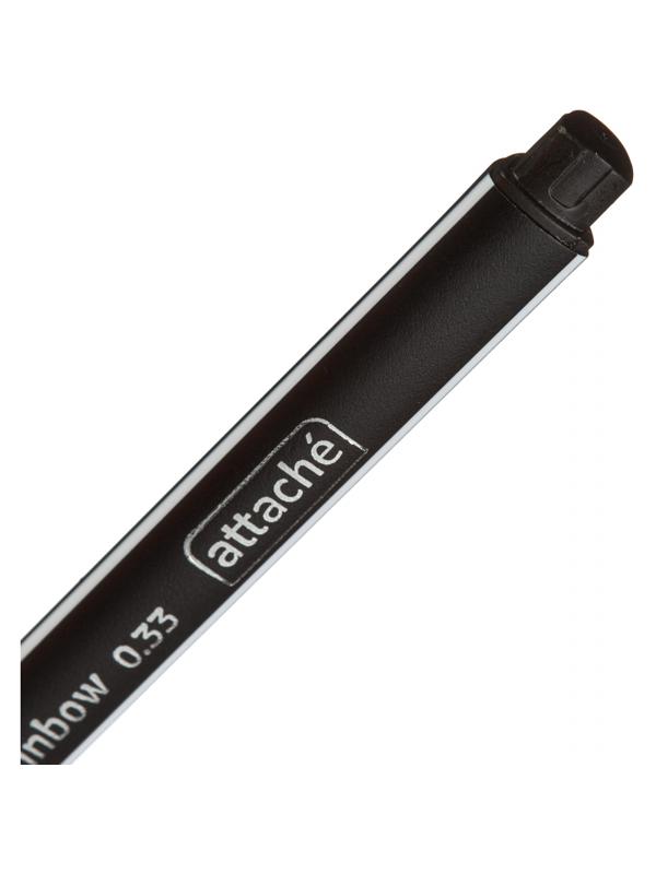 Линер Attache Rainbow 0,33 мм трехгран.корпус черный