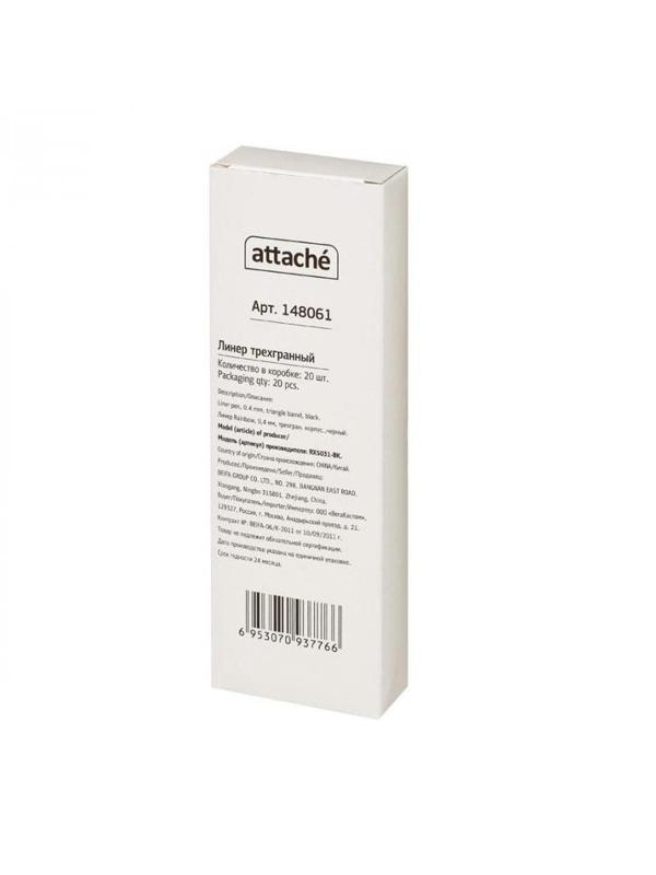 Линер Attache Rainbow 0,33 мм трехгран.корпус черный