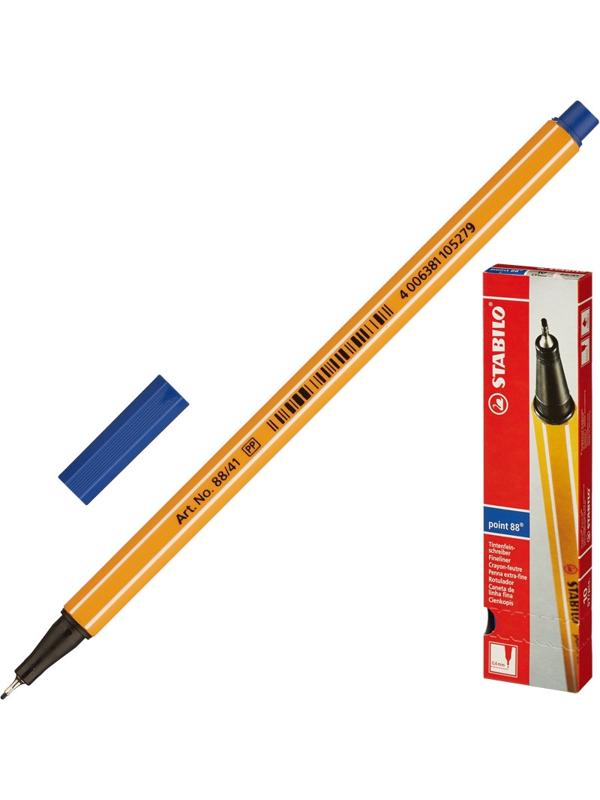 Линер STABILO Point 88/41 0,4мм синий Германия