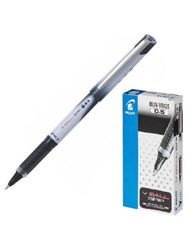 Роллер PILOT BLN-VBG5 резин. манжет жидкие чернила черный 0.3мм