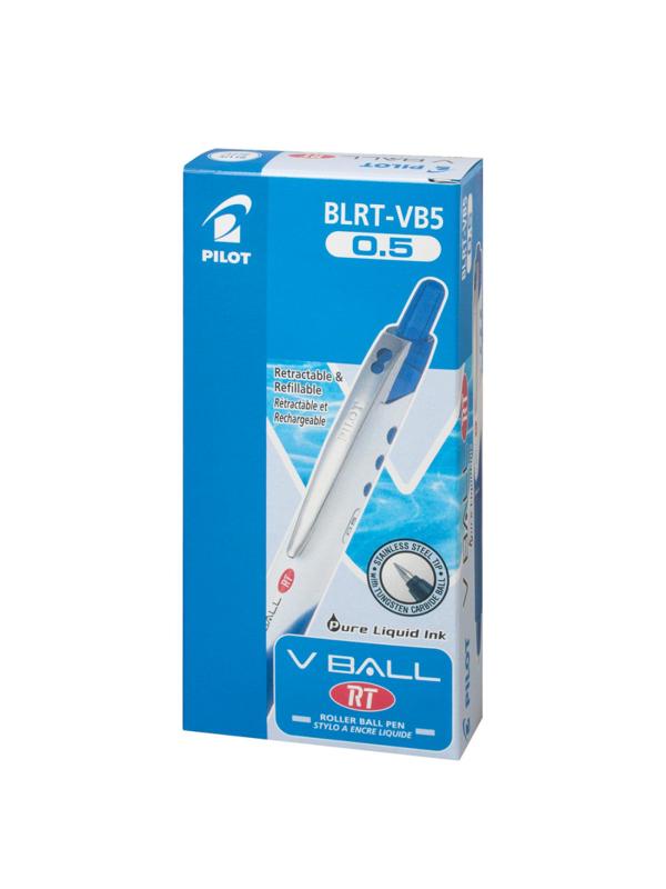 Роллер PILOT BLRT-VB5 авт. рез.манжет жидкие чернила 0.25мм синий