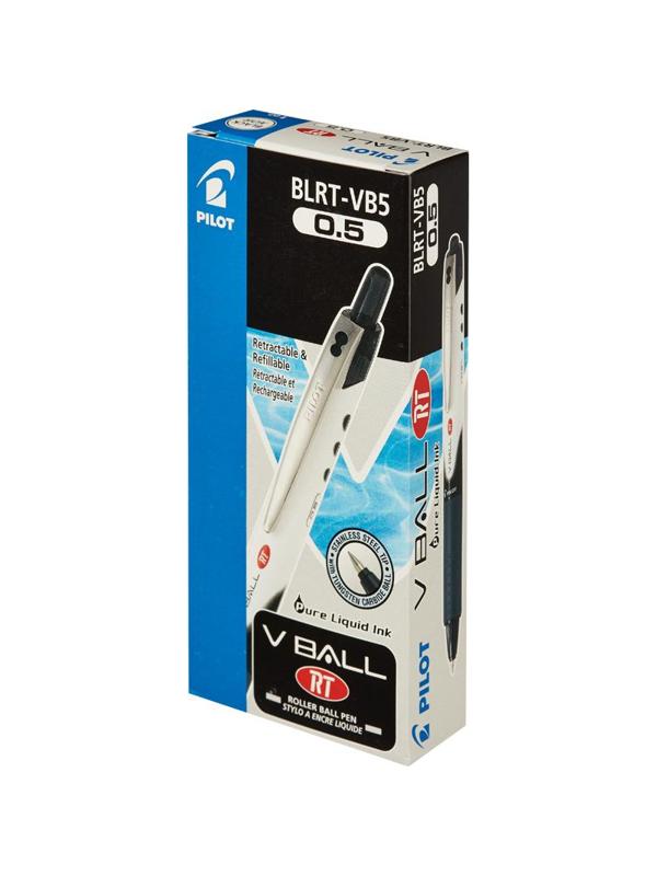 Роллер PILOT BLRT-VB5 авт. рез.манжет жидкие чернила 0.25мм черный