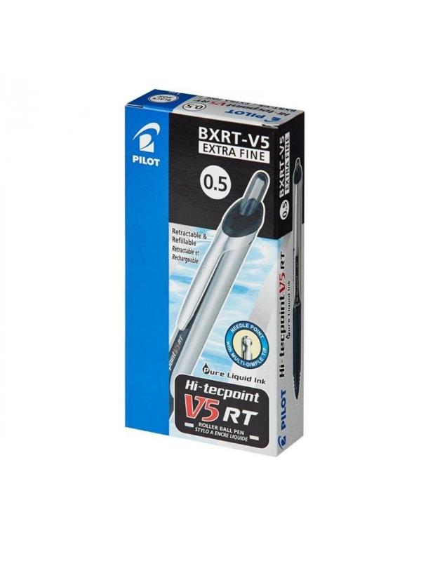 Роллер PILOT BXRT-V5 авт. рез.манжет жидкие чернила 0.25мм синий