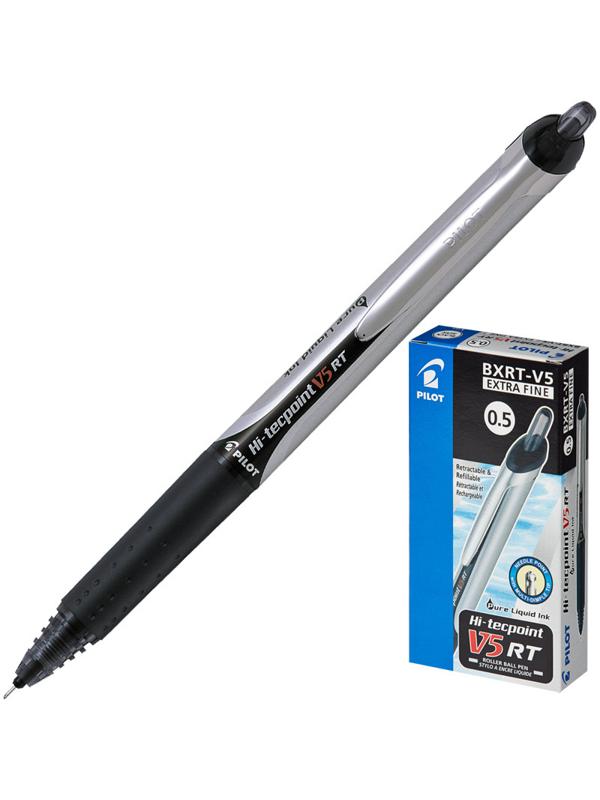 Роллер PILOT BXRT-V5 авт. рез.манжет жидкие чернила 0.25мм черный