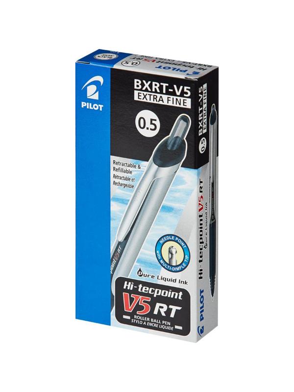 Роллер PILOT BXRT-V5 авт. рез.манжет жидкие чернила 0.25мм черный