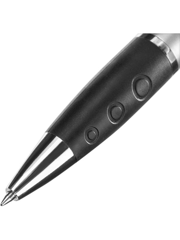 Указка лазер.ручка шарик. 3в1 серебр.+ красн.лазер+фонарь LH612СР син.