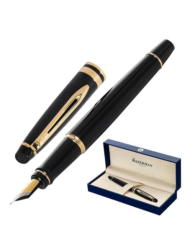 Ручка перьевая WATERMAN EXPERT S0951640 черн. корп, син чернила 0,5мм Франц