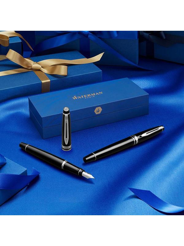 Ручка перьевая WATERMAN EXPERT S0951640 черн. корп, син чернила 0,5мм Франц