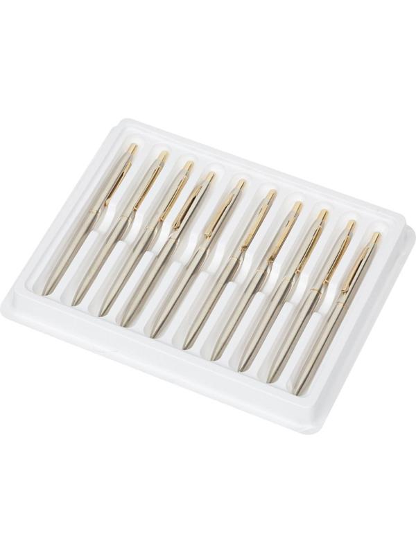 Ручка шариковая автоматическая Attache 4007CN метал.корпус, сталь GT