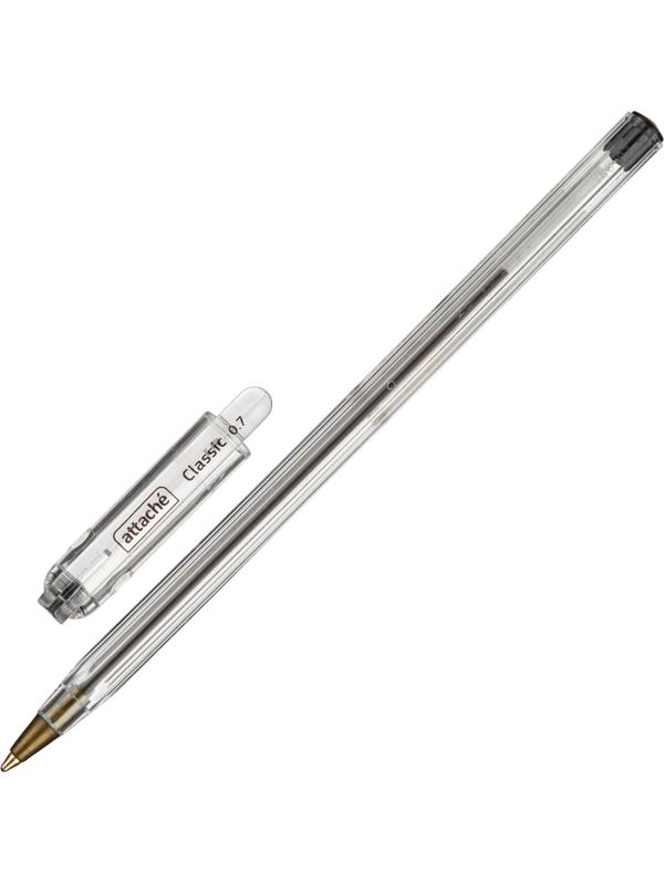 Ручка шариковая неавтоматическая Attache Classic 0,7мм черный ст