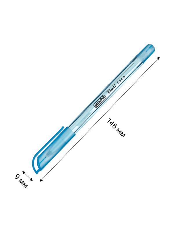 Ручка шариковая неавтоматическая Attache Deli 0,5мм синий маслян.осн Россия