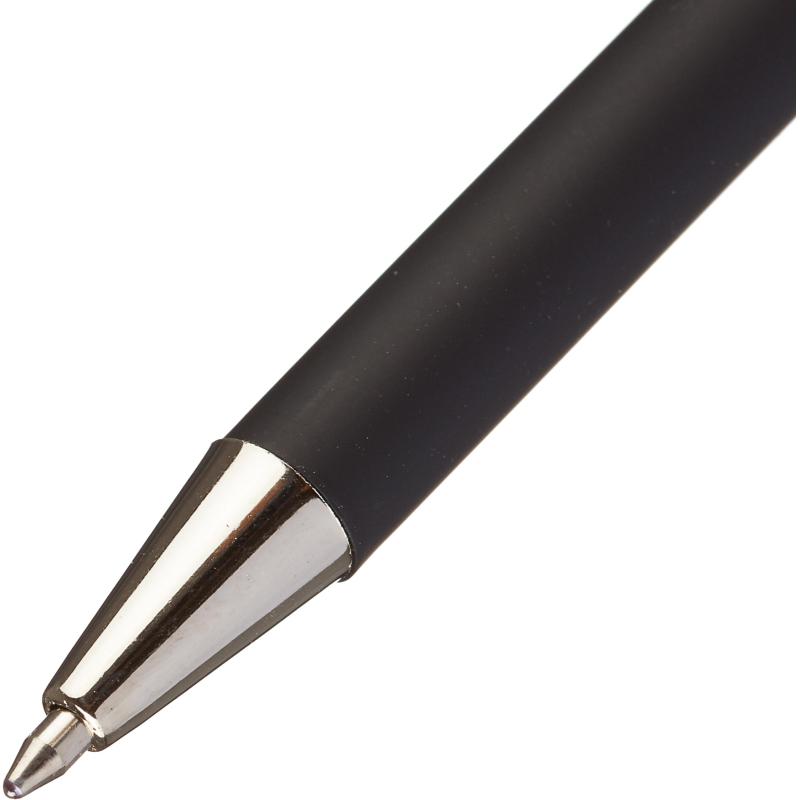 Ручка шариковая неавтоматическая Attache Style 0,5мм прорезин.корп.черн ст