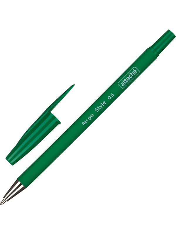 Ручка шариковая неавтоматическая Attache Style 4цв/наб 0,5мм прорезин.корп