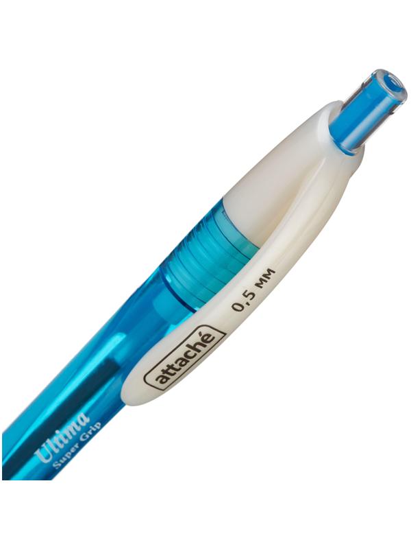 Ручка шариковая автоматическая Attache Ultima Supergrip 0,5мм син,манж