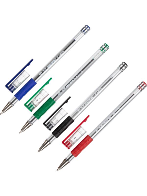 Ручка шариковая неавтоматическая Beifa 4цв/наб с резин.манжет АА999-4 Китай