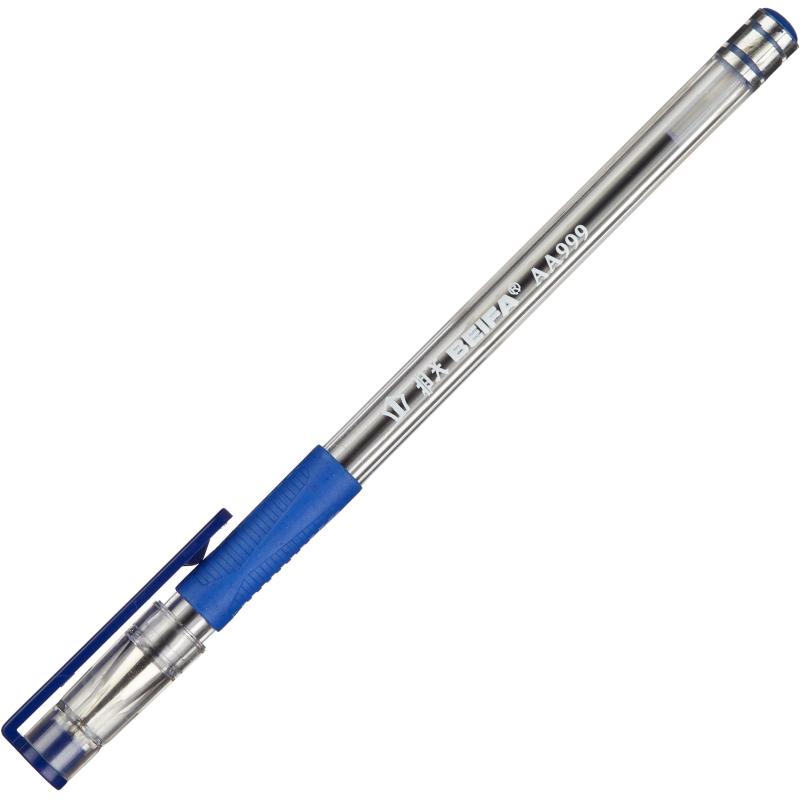 Ручка шариковая неавтоматическая Beifa АА999 0,5мм синий с рез.манж.Китай