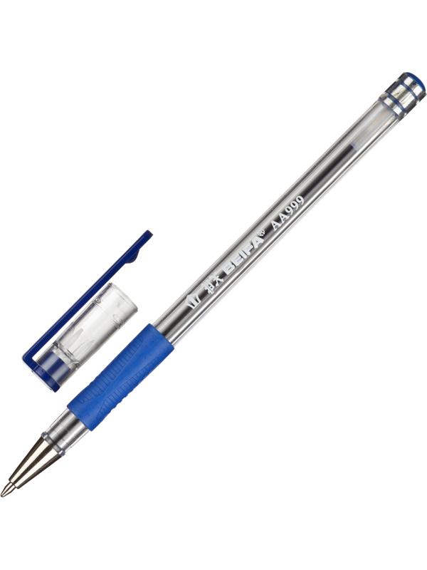 Ручка шариковая неавтоматическая Beifa АА999 0,5мм синий с рез.манж.Китай