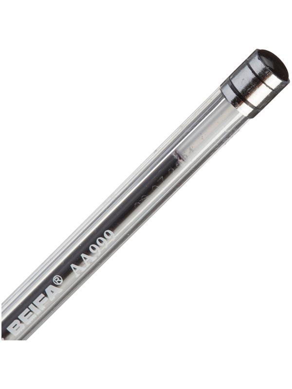 Ручка шариковая неавтоматическая Beifa АА999 0,5мм черный с рез.манж.Китай