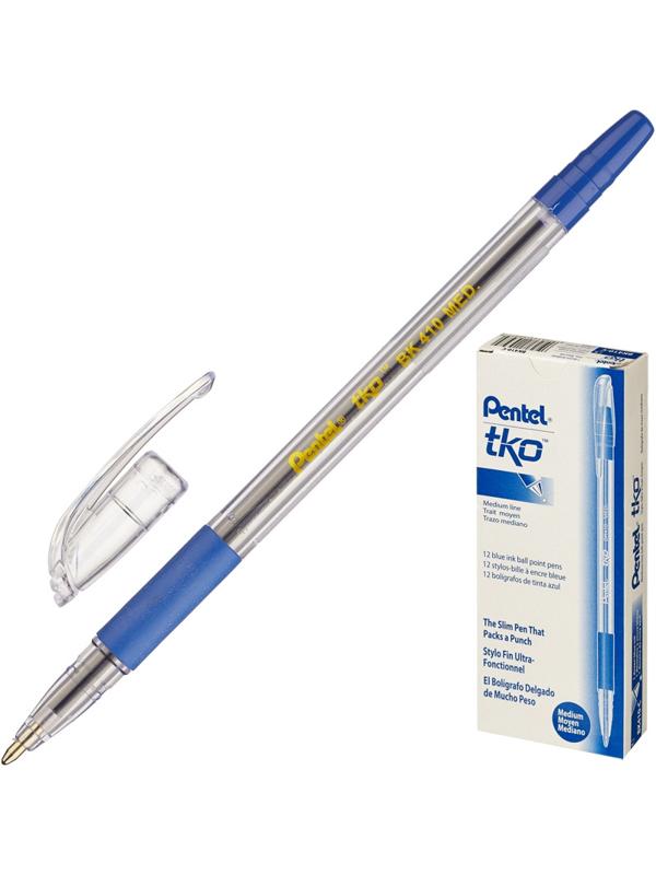 Ручка шариковая неавтоматическая PENTEL BK410-С рез.манж.син д.ш. 0,7мм ЭКО