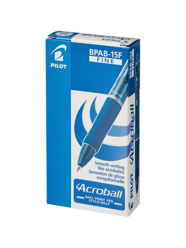 Ручка шариковая автоматическая PILOT Acroball резин.манжет син 0,28мм ЭКО