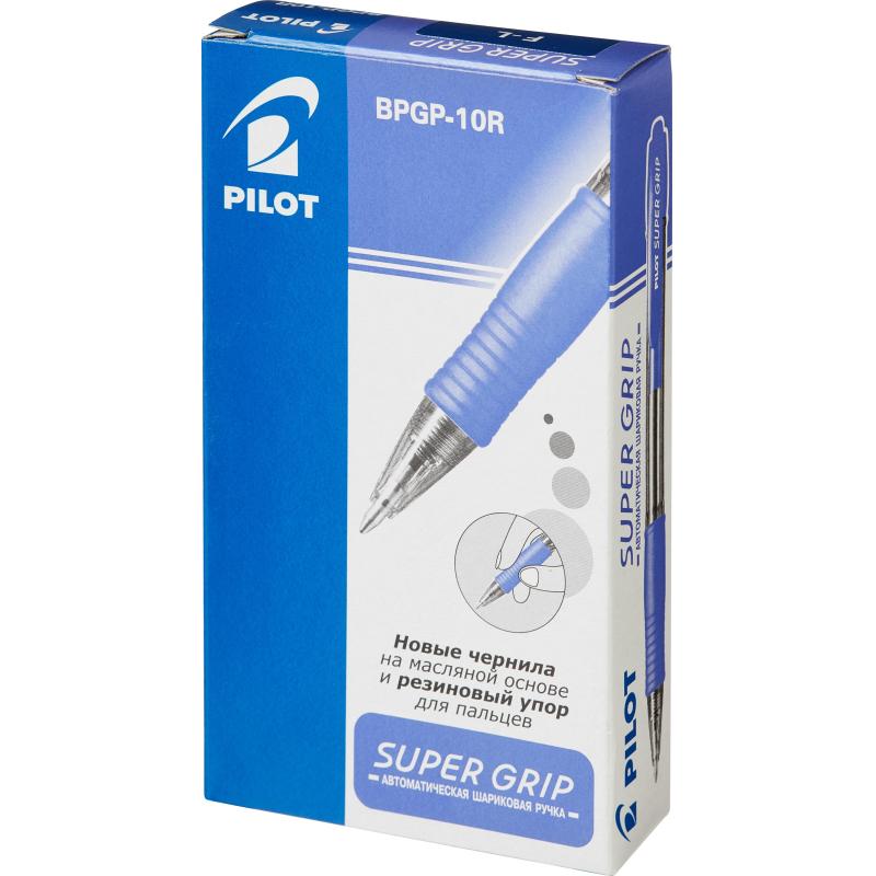 Ручка шариковая автоматическая PILOT BPGP-10R-F рез.манж.син 0,22мм Япония