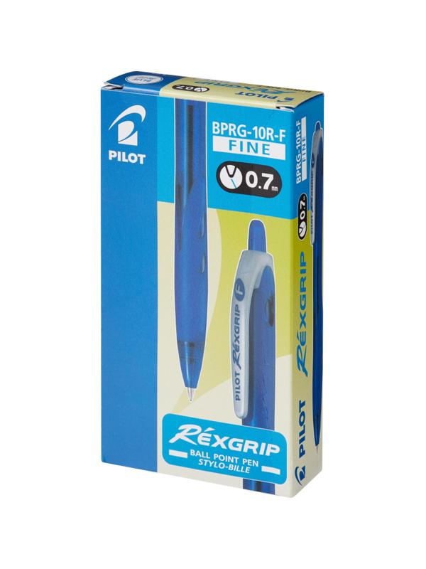 Ручка шариковая автоматическая PILOT BPRG-10R-F REX GRIP рез.манж.син0,32мм