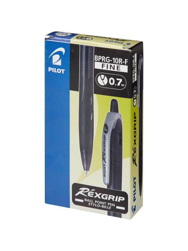 Ручка шариковая автоматическая PILOT BPRG-10R-F REXGRIP черн,0,22,масл,манж