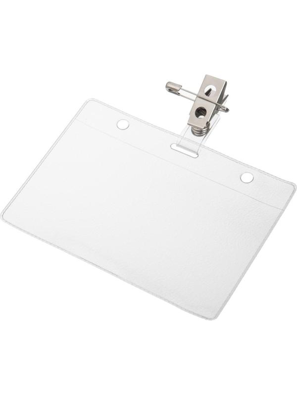 Бейдж 120х87мм металл зажим/булавка (10шт.) 1065БГК