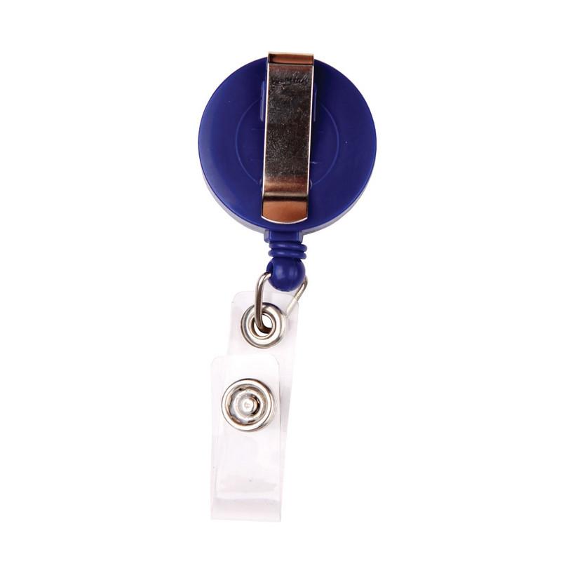 Держатель для бейджа Attache с рулеткой синий (без бейджа) 1шт