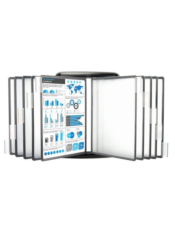 Демосистема настенная Promega office FDS012 10 пан., черный пластик