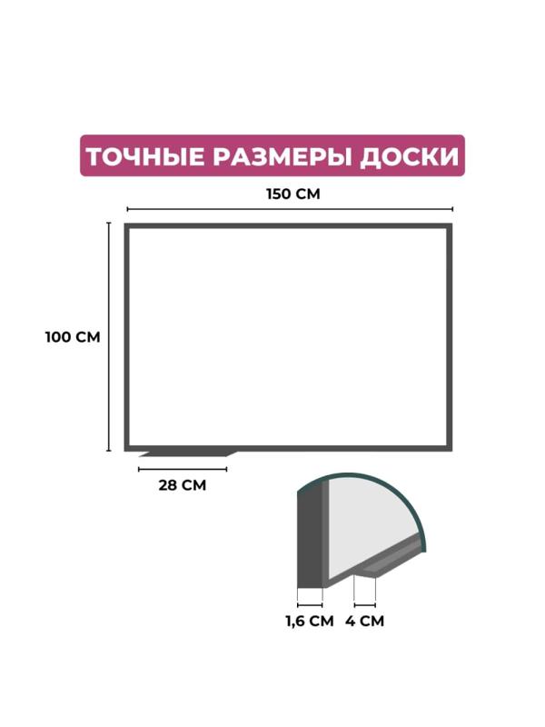 Доска магнитно-маркерная 100х150 Attache Economy лак Россия