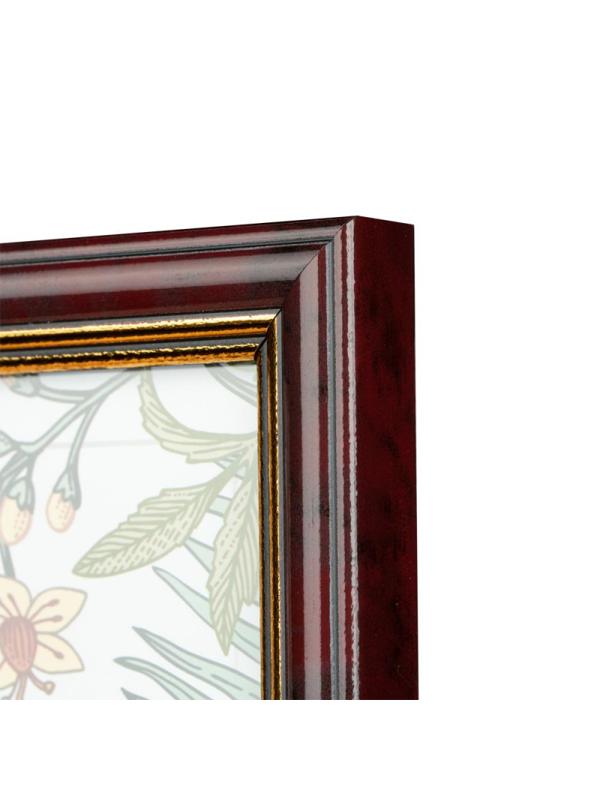 Рамка А4(21х30)ATTACHE красное дерево+золото,пласт