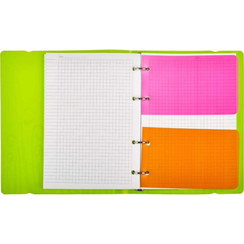 Бизнес-тетрадь А5,120 л,пласт обл,на рез,с разд, ATTACHE FANTASY,салат