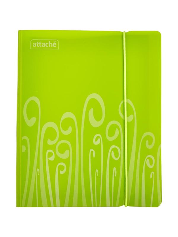 Бизнес-тетрадь А5,120 л,пласт обл,на рез,с разд, ATTACHE FANTASY,салат