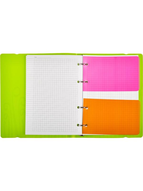 Бизнес-тетрадь А5,120 л,пласт обл,на рез,с разд, ATTACHE FANTASY,салат
